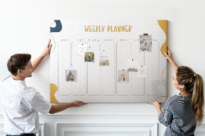 Pin board Weekely planner