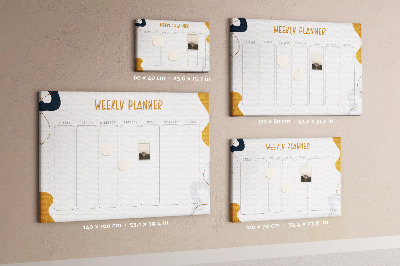 Pin board Weekely planner