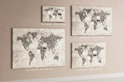 Pin board Newspaper map