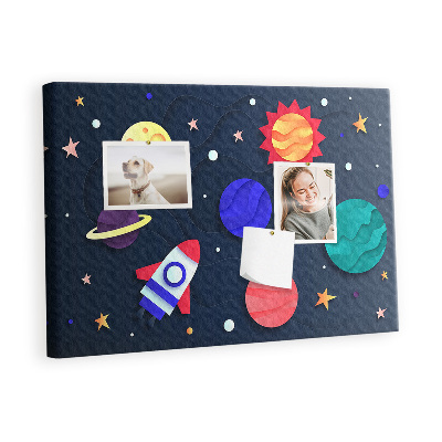 Pin board Kids space pattern