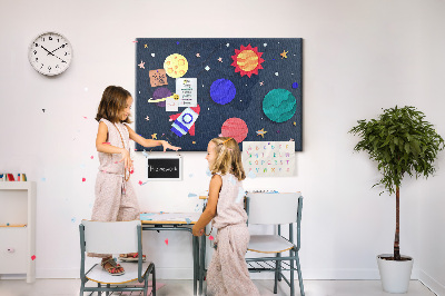 Pin board Kids space pattern