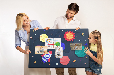 Pin board Kids space pattern