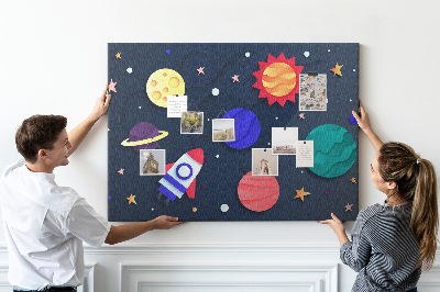 Pin board Kids space pattern