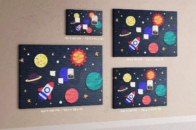 Pin board Kids space pattern