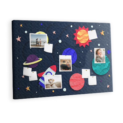 Pin board Kids space pattern