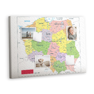 Pin board Poland Political Map