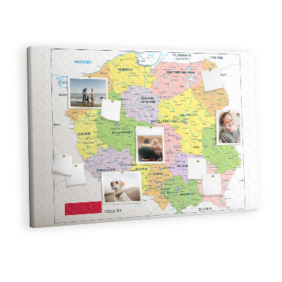 Pin board Poland Political Map