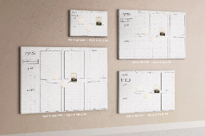 Pin board Weekly schedule