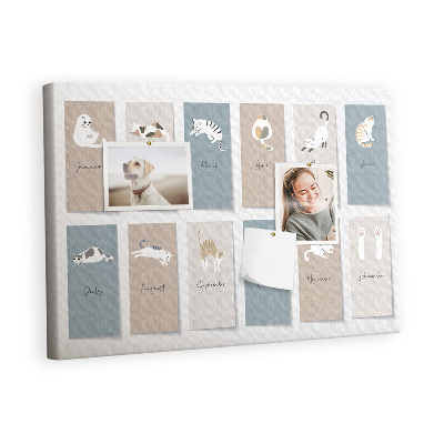 Pin board Cat calendar