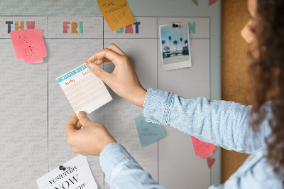 Decorative corkboard Floral planner