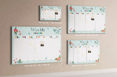 Decorative corkboard Floral planner