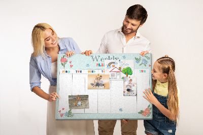 Decorative corkboard Floral planner