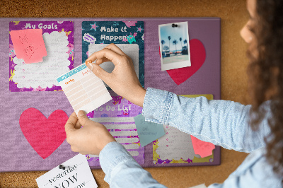 Decorative corkboard Monsters note paper