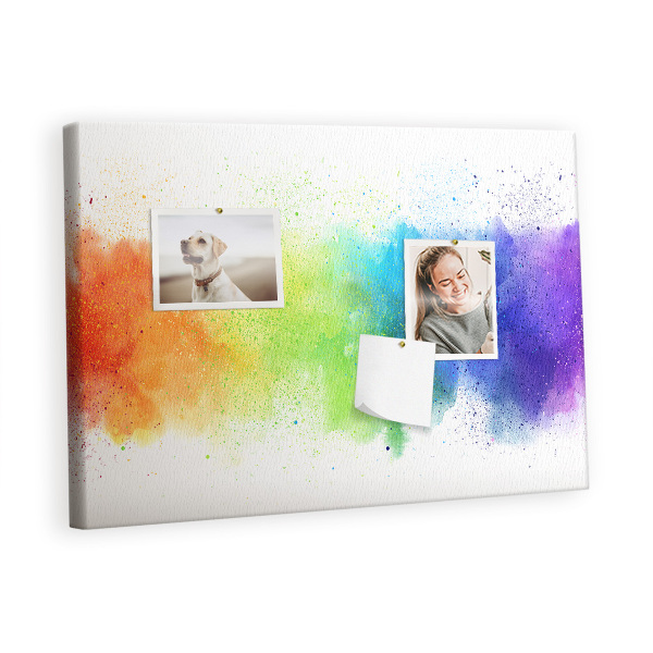 Decorative corkboard Abstract rainbow