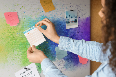 Decorative corkboard Abstract rainbow