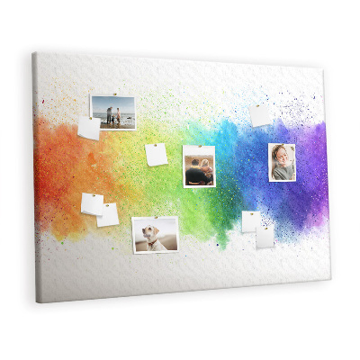 Decorative corkboard Abstract rainbow