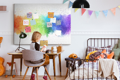 Decorative corkboard Abstract rainbow