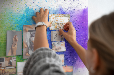 Decorative corkboard Abstract rainbow