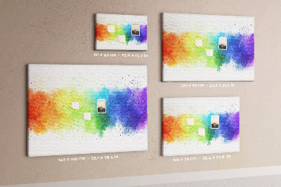 Decorative corkboard Abstract rainbow