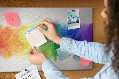 Decorative corkboard Abstract rainbow