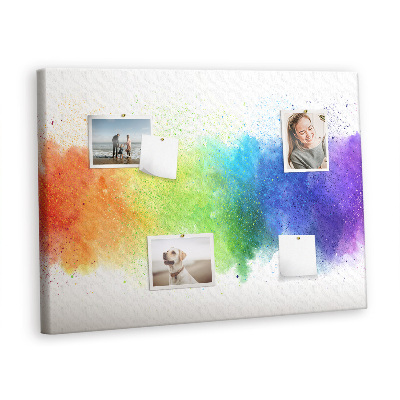 Decorative corkboard Abstract rainbow