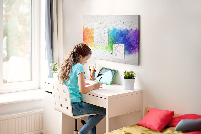 Decorative corkboard Abstract rainbow