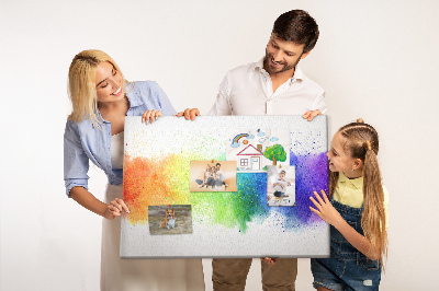 Decorative corkboard Abstract rainbow