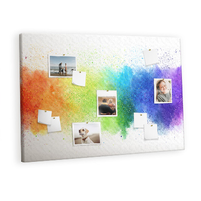 Decorative corkboard Abstract rainbow