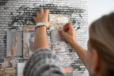 Decorative corkboard Grey wall with world