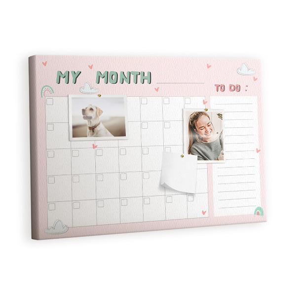 Decorative corkboard Kids planner