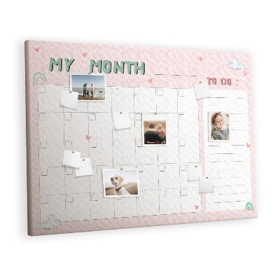 Decorative corkboard Kids planner