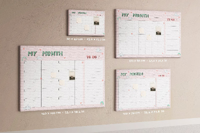 Decorative corkboard Kids planner