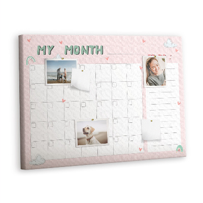 Decorative corkboard Kids planner