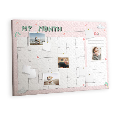 Decorative corkboard Kids planner