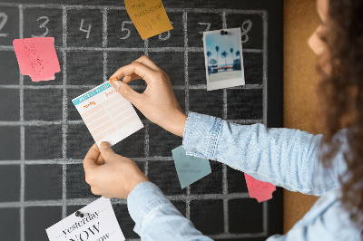 Decorative corkboard School timetable