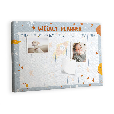 Decorative corkboard Weakly planner