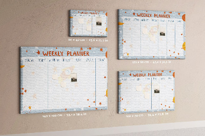 Decorative corkboard Weakly planner