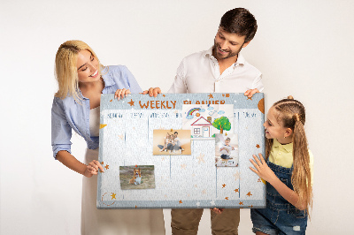 Decorative corkboard Weakly planner