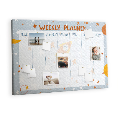 Decorative corkboard Weakly planner