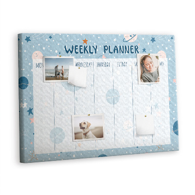 Decorative corkboard Cosmic planner