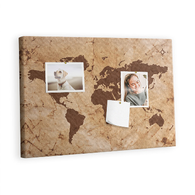 Decorative corkboard Vintage map