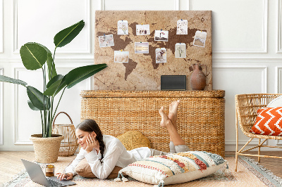 Decorative corkboard Vintage map