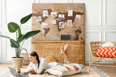 Decorative corkboard Vintage map