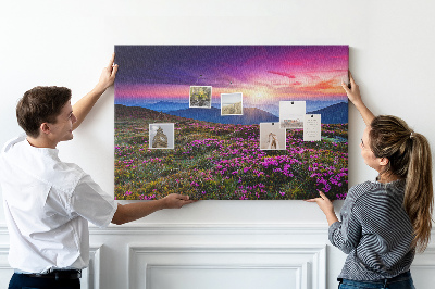 Cork board Sunrise flowers