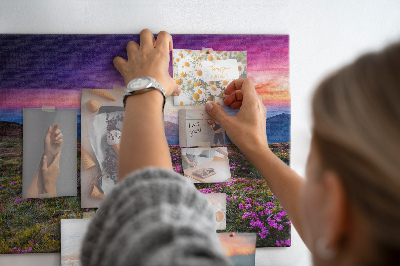 Cork board Sunrise flowers