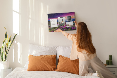 Cork board Sunrise flowers