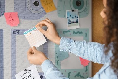 Cork board Polaroid frames