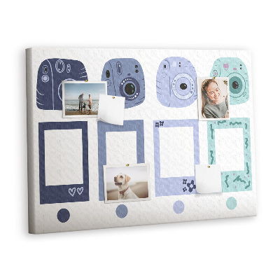 Cork board Polaroid frames