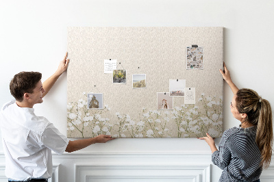 Memo cork board Blooming flowers