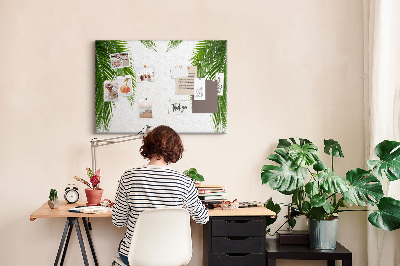 Decorative corkboard Palm tree leaves